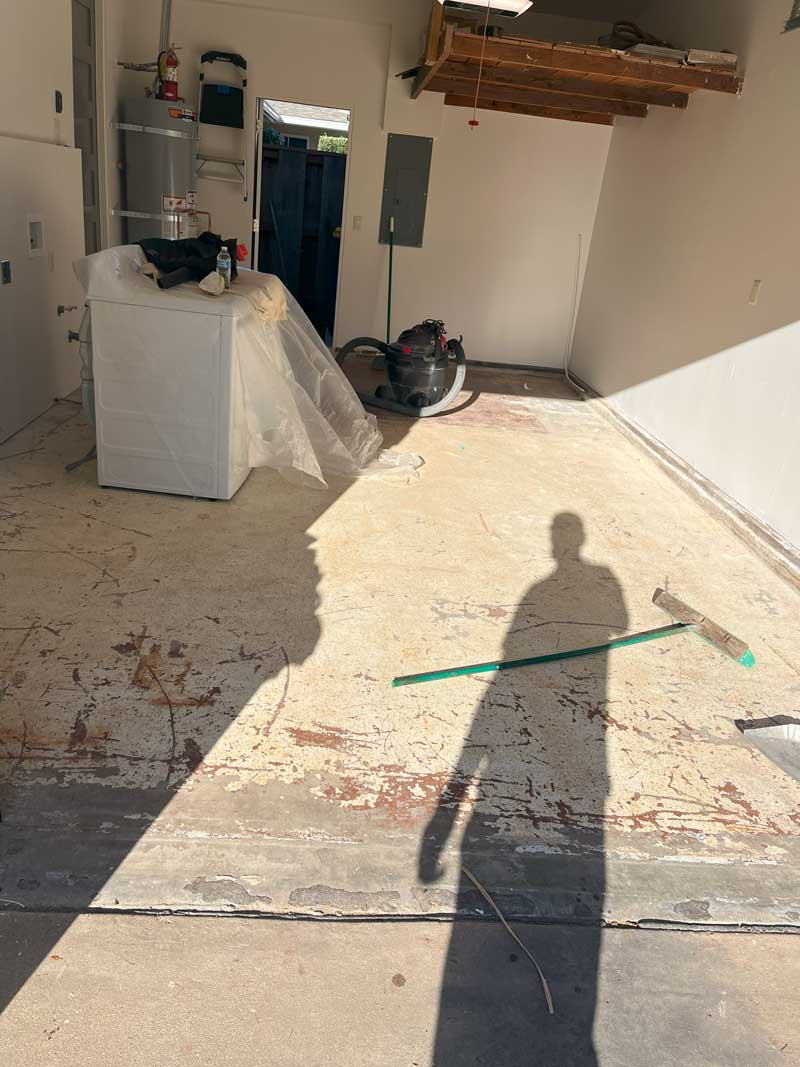 Before Garage Floor Coating Before Garage Floor Coating