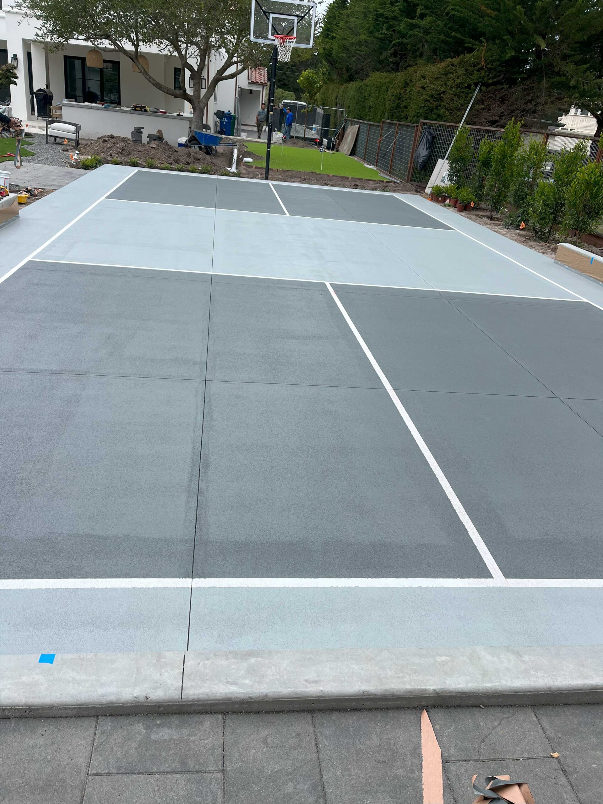 After Tennis Court Installation