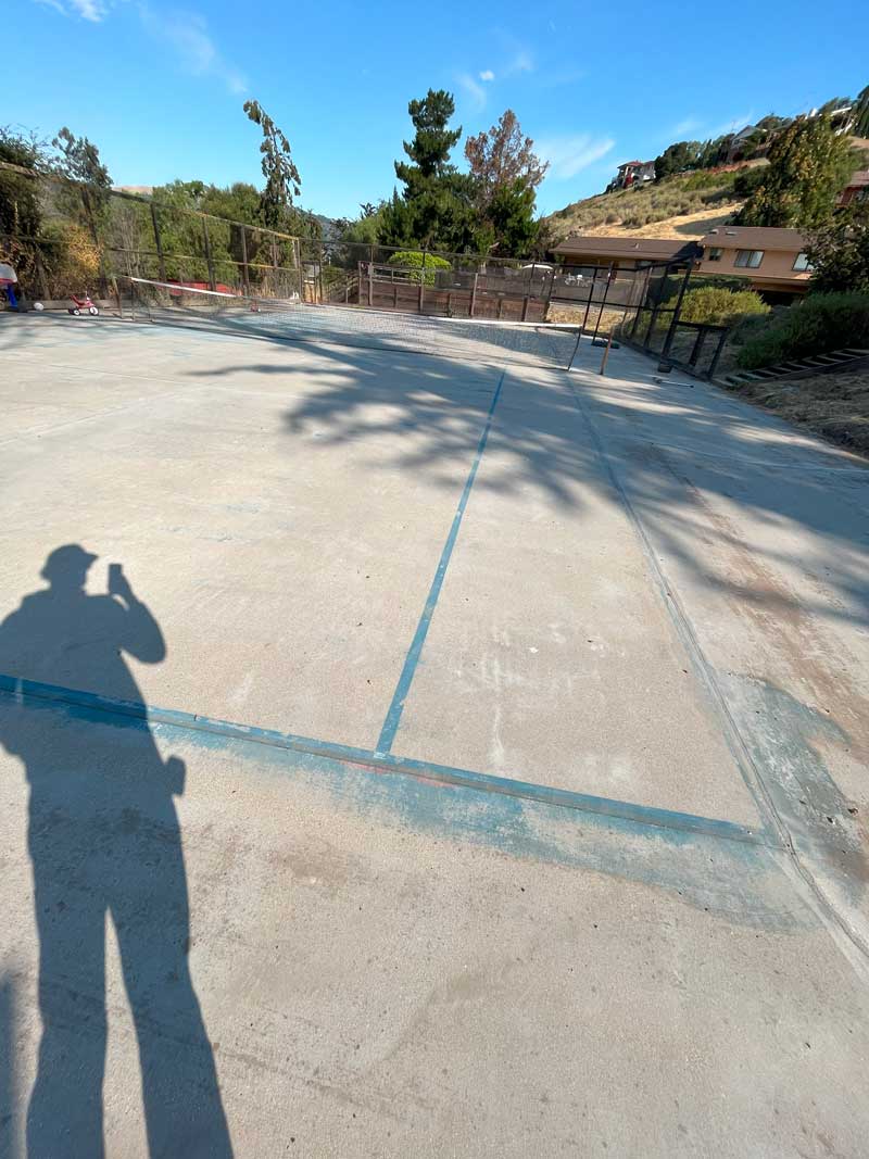 Before Tennis Court Floor Coating Before Tennis Court Floor Coating